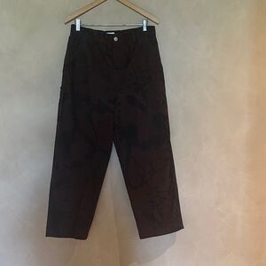 Obey  Womens Brighton Carpenter Pants Java Brown Multi print Size 32/14